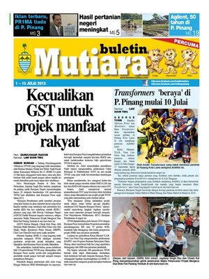 cover image of Buletin Mutiara 1-15 July 2015
